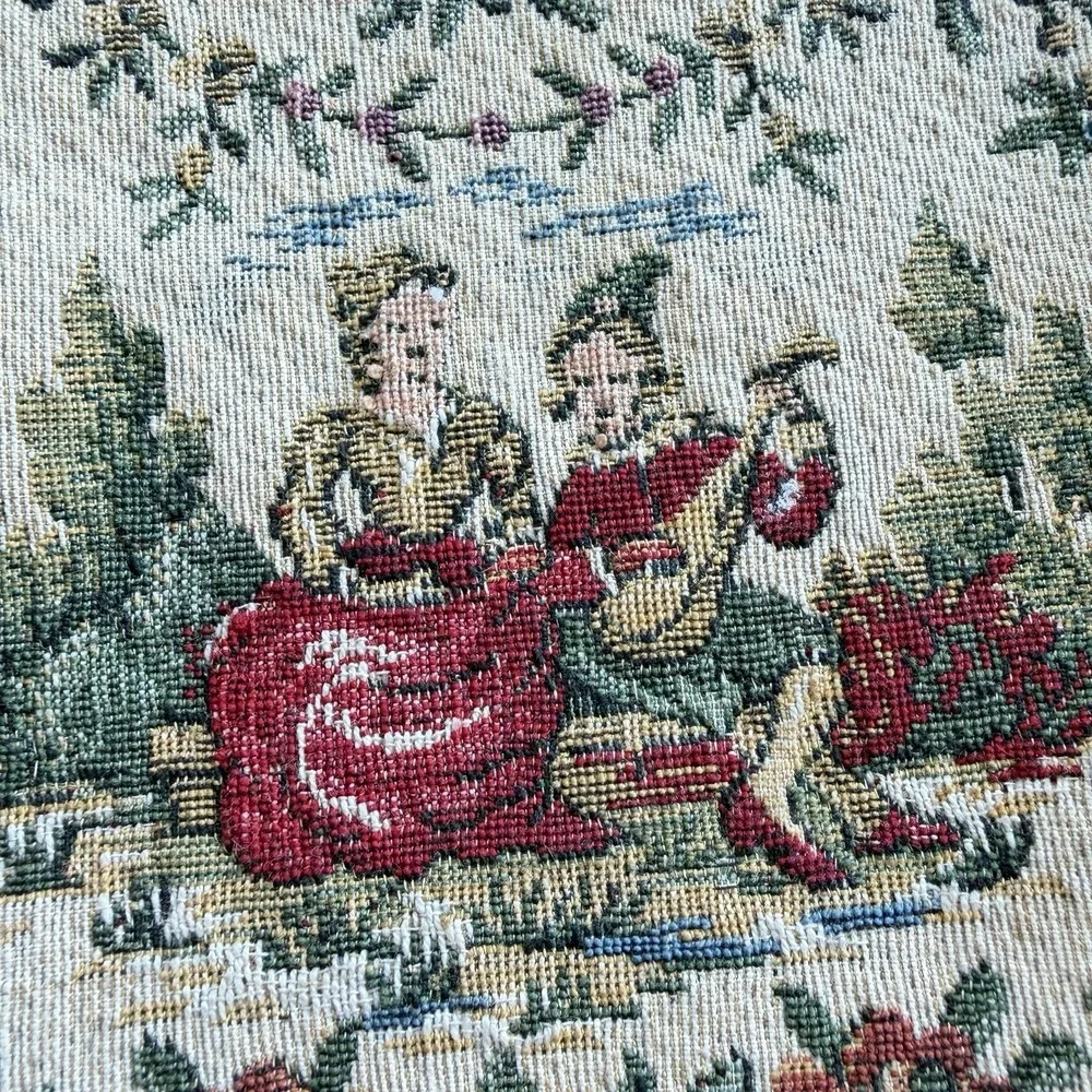Vintage Walborg De Pinna French Tapestry Kiss Lock‎ Clutch Purse Made in France